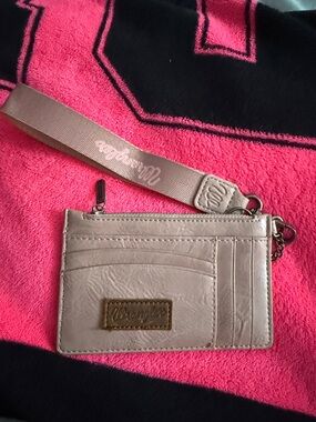 Wrangler Taupe Cardholder Wristlet with Detachable Strap